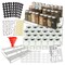 Spice Racks with 24 Glass Spice Jars & 2 Types of Printed Spice Labels by Talented Kitchen. Complete Set: 2 Shelf Stainless Steel 3-Tier Racks, 24 Square Empty Glass Jars 4oz, Chalkboard & Clear Label